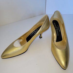 Charles Jourdan, sz 9, gold pump GREAT CONDITION!